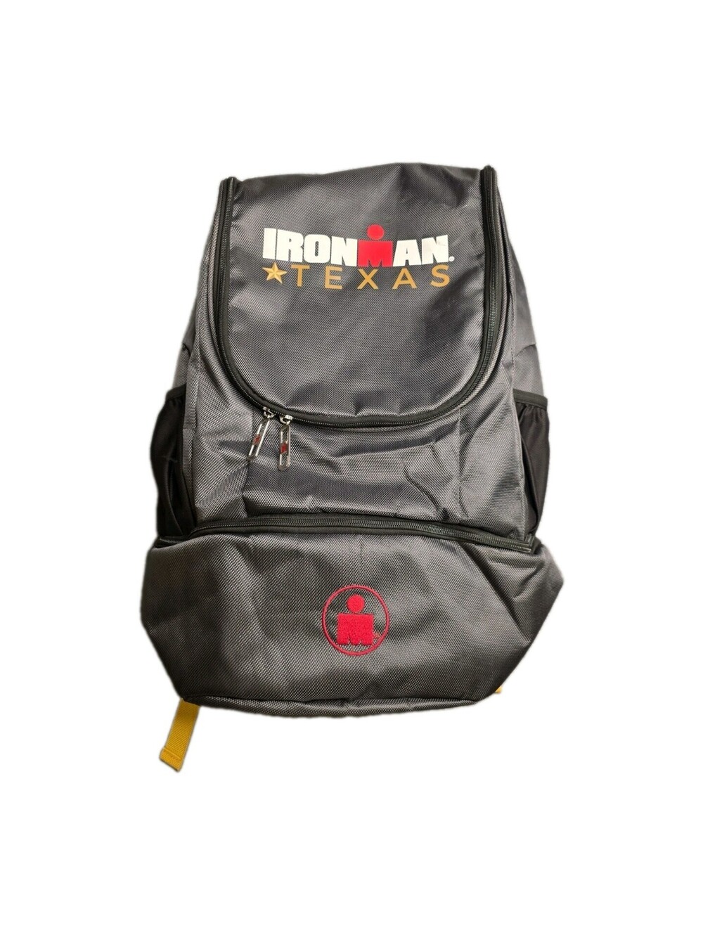 Official Ironman Texas Athlete Race Backpack Grey & Red NWOT